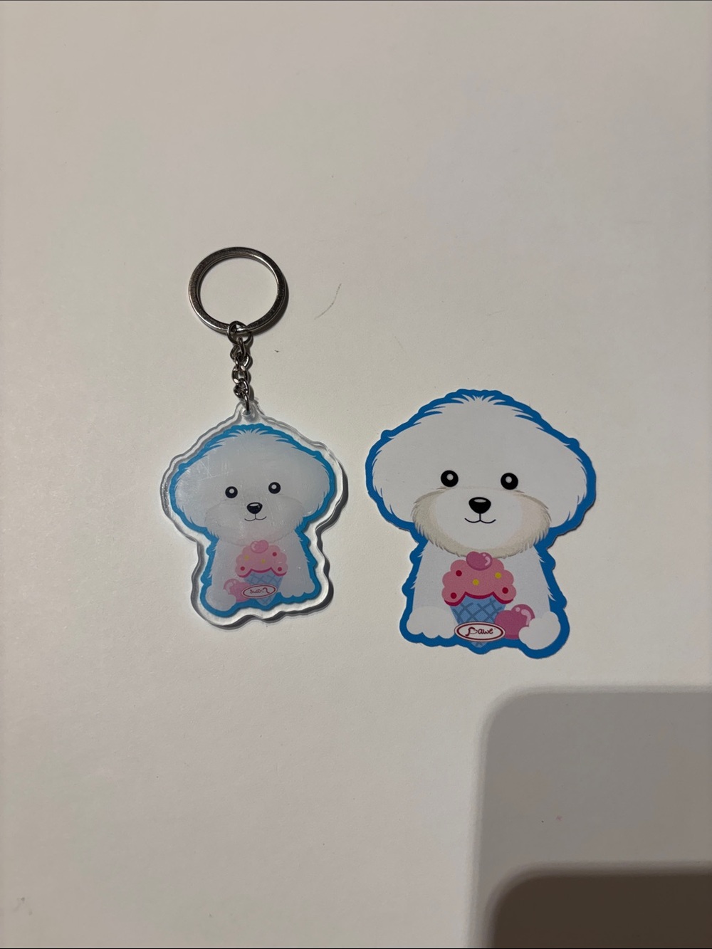 Maltese Keychain & Sticker Set